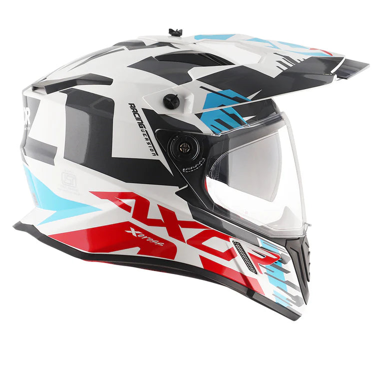 AXOR X-CROSS X1 DUAL VISOR HELMET - WHITE RED