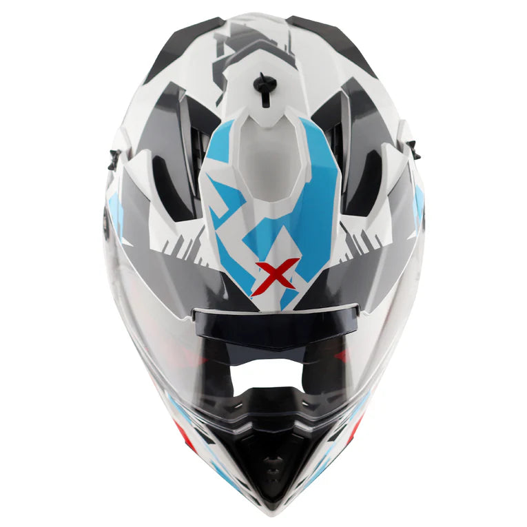 AXOR X-CROSS X1 DUAL VISOR HELMET - WHITE RED