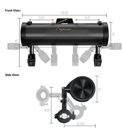 GoHawk Supreme 6-Speaker Motorcycle Soundbar (RD88-S)