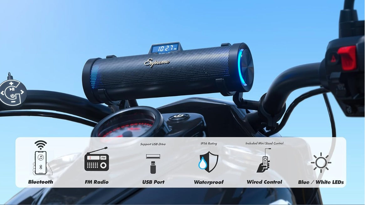 GoHawk Supreme 6-Speaker Motorcycle Soundbar (RD88-S)
