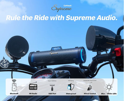 GoHawk Supreme 8-Speaker Motorcycle Sound System (RD88-S42)