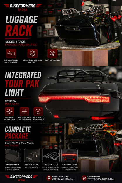 KING SIZE TOUR PAK LUGGAGE KIT – VIVID BLACK | COMPLETE TOURING LUGGAGE SOLUTION