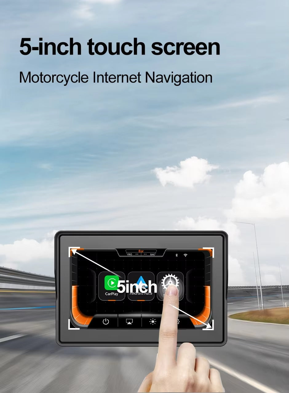 MOTOLINK BF92 5-INCH WIRELESS APPLE CARPLAY & ANDROID AUTO MOTORCYCLE DISPLAY