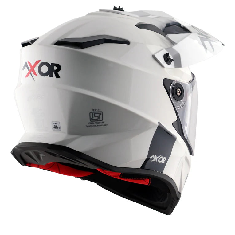 AXOR X-CROSS DUAL VISOR HELMET - WHITE