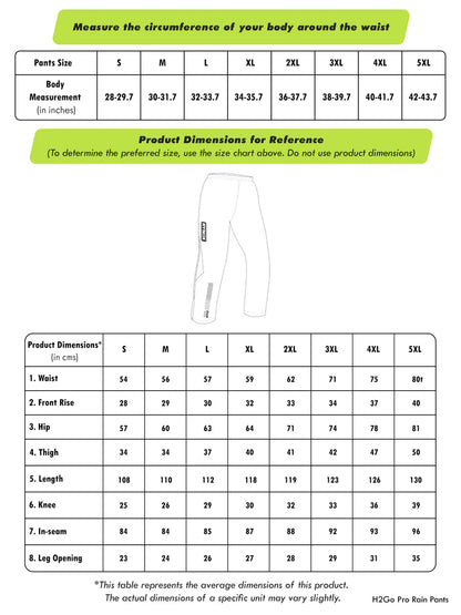 RYNOX H2GO PRO RAIN PANTS (BLACK HI-VIZ GREEN)