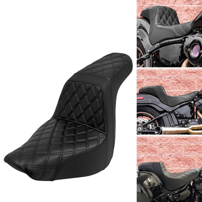 DIAMOND-STITCHED MOTORCYCLE SEAT FOR HARLEY SOFTAIL LOW RIDER / S