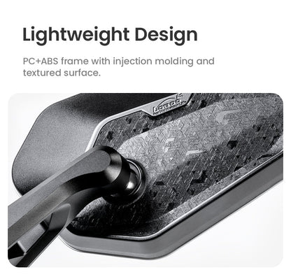 LOBOO RM03-LITE FOLDABLE ADV MIRROR | 1200R WIDE ANGLE & ANTI GLARE | UNIVERSAL FIT