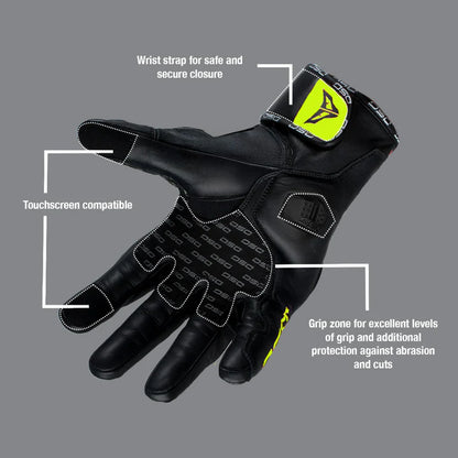 DSG GPX RIDING GLOVES YELLOW FLUO