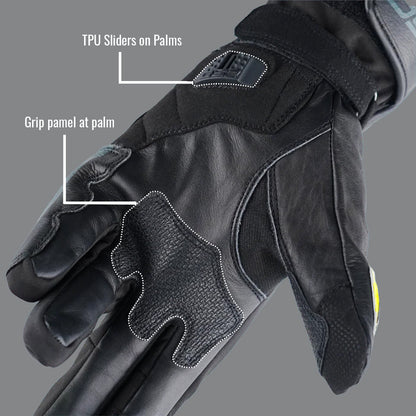 DSG Hydro V2 RIDING GLOVES BLACK YELLOW FLUO
