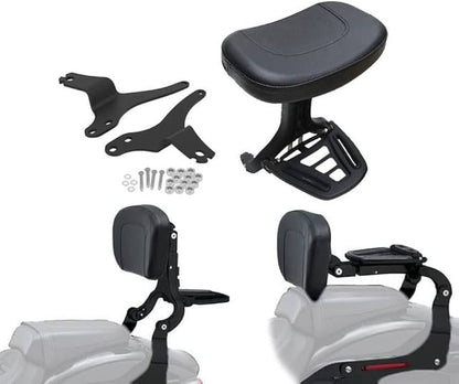 MOTORCYCLE PILLION CUM  PASSENGER BACKREST WITH LUGGAGE RACK FOR FATBOY M8