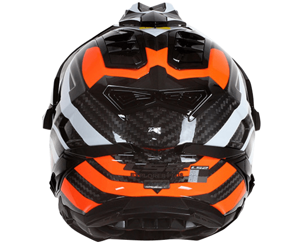 LS2 MX701 CARBON EXPLORER EDGE BLACK FLUO ORANGE