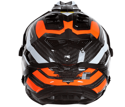 LS2 MX701 CARBON EXPLORER EDGE BLACK FLUO ORANGE