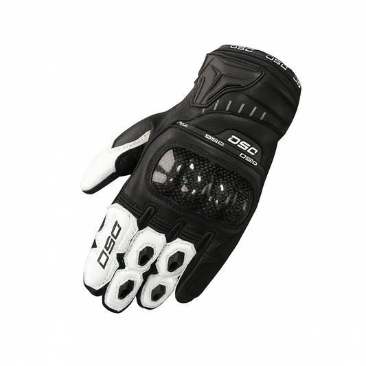 DSG CARBON X V1 RIDING GLOVES BLACK WHITE