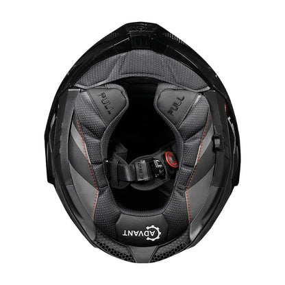 LS2 FF901 ADVANT X SOLID CARBON MODULAR HELMET- BLACK