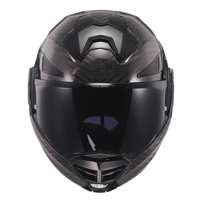 LS2 FF901 ADVANT X SOLID CARBON MODULAR HELMET- BLACK