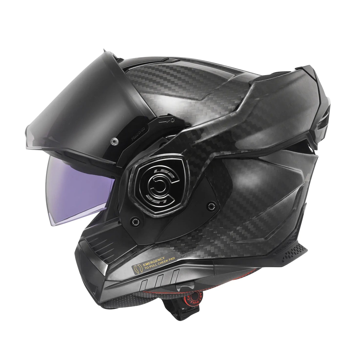 LS2 FF901 ADVANT X SOLID CARBON MODULAR HELMET- BLACK