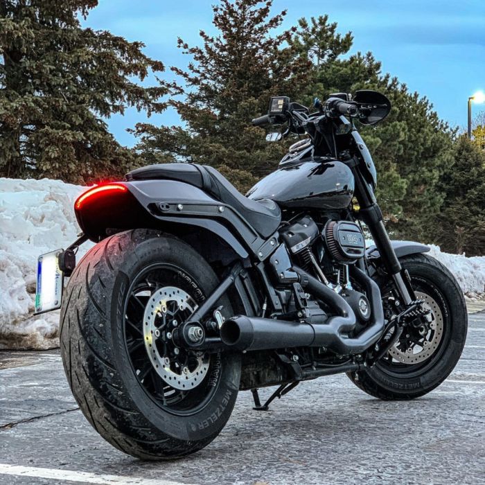 CUSTOM DYNAMICS CD-FATBOB FAT BOB AUXILIARY RUN, BRAKE & TURN TAILLIGHT FOR 2018-2023 Smoke