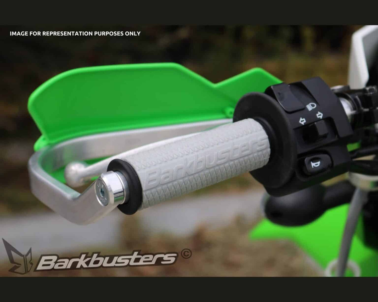 BARKBUSTERS HANDLEBAR GRIPS – GREY / YELLOW