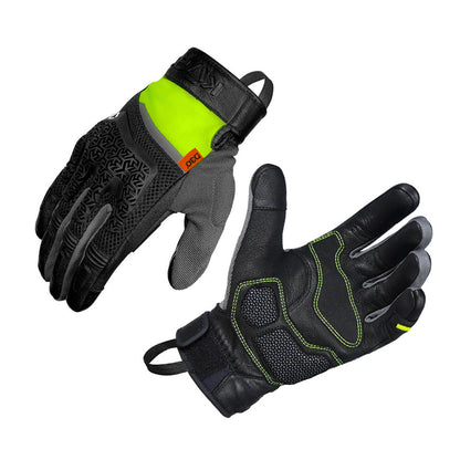 KORDA ADVENTURE GLOVES WITH D3O BLACK-FLUORESCENT YELLOW