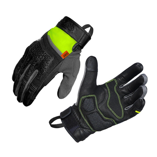 KORDA ADVENTURE GLOVES WITH D3O BLACK-FLUORESCENT YELLOW