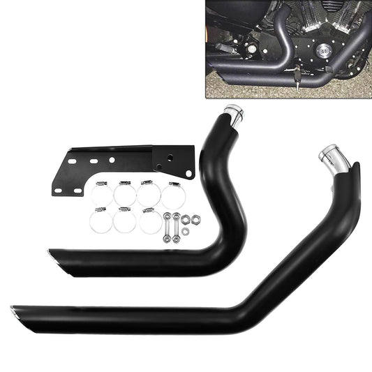 CUSTOM MADE SHOTS STAGGERED EXHAUST FOR HARLEY DAVIDSON IRON 48 SPORTSTER