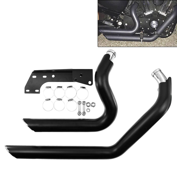 CUSTOM MADE SHOTS STAGGERED EXHAUST FOR HARLEY DAVIDSON IRON 48 SPORTSTER