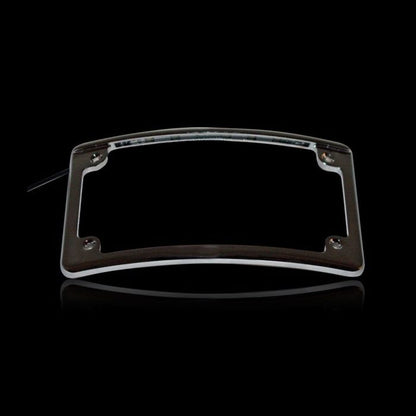 CUSTOM DYNAMICS - Radius Motorcycle Plate Frames with LED Tag Illumination - CHROME