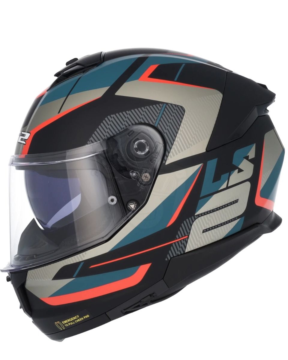 LS2 FF320 STREAM II ROAD MATT BLACK BLUE