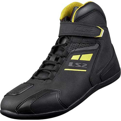 LS2 GARRA WATERPROOF BOOTS-Black / Hi-Viz Red