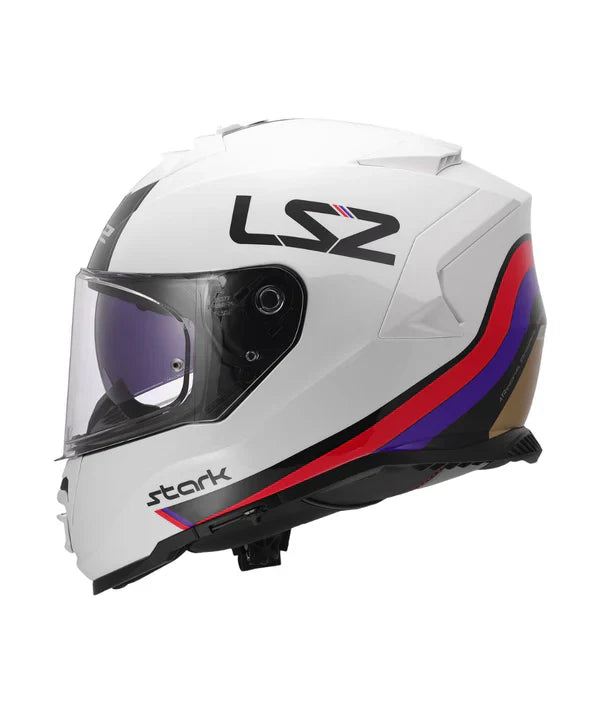 LS2 FF800 STORM II STARK WHITE RED BLUE GOLD