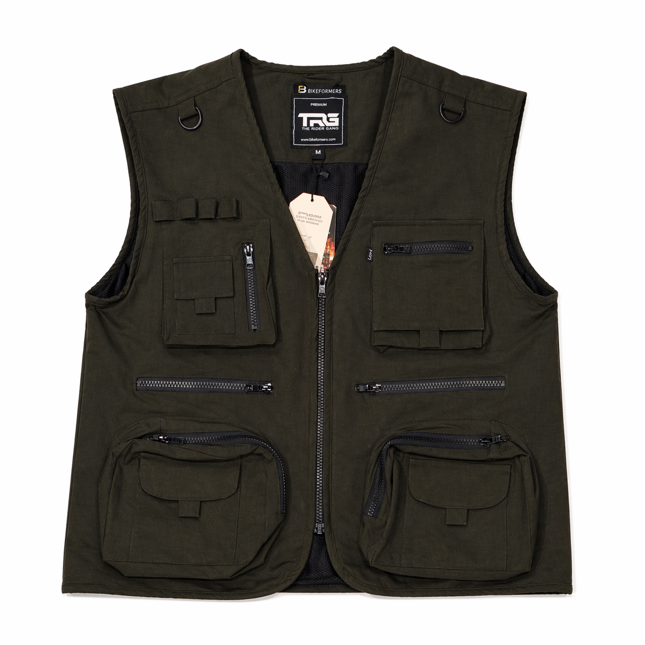 TACTICAL UTILITY RIDING VEST - OLIVE GREEN