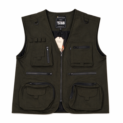 TACTICAL UTILITY RIDING VEST - OLIVE GREEN
