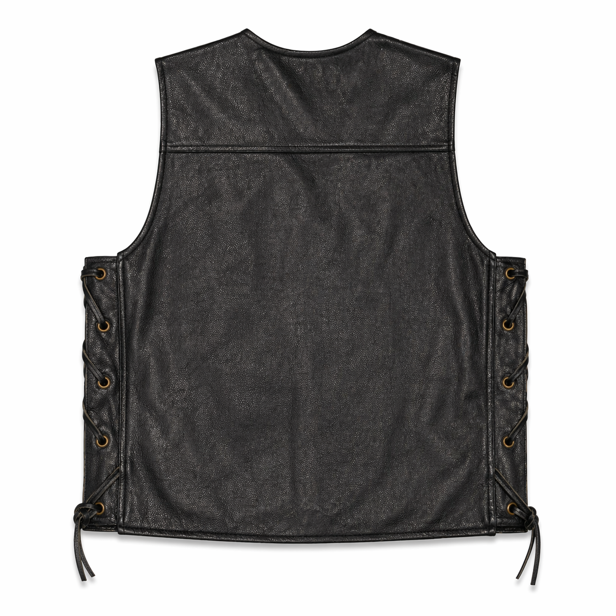 CLASSIC BIKER VEST- GENUINE LEATHER