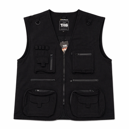 TACTICAL UTILITY RIDING VEST - BLACK
