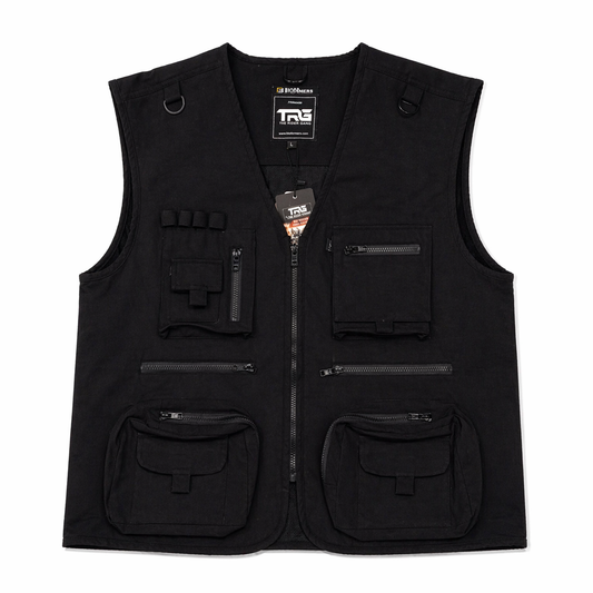 TACTICAL UTILITY RIDING VEST - BLACK