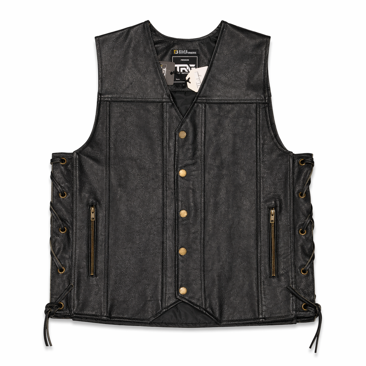 CLASSIC BIKER VEST- GENUINE LEATHER