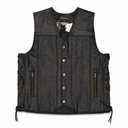 CLASSIC BIKER VEST- GENUINE LEATHER