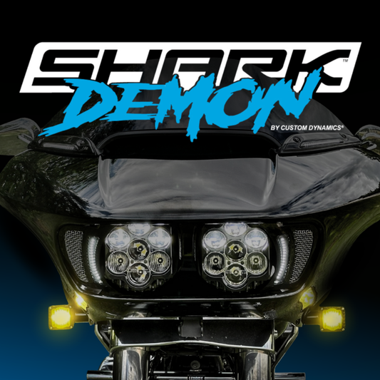 Custom Dynamics-Shark Demon™ 2 Performance LED Headlight Kit for Road Glide Motorcycles