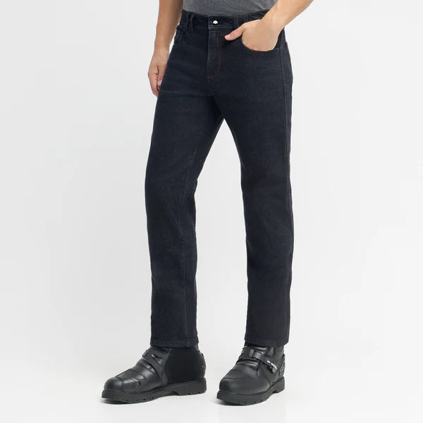 MOTO GARUDA MAXIMUS ARMALITH DENIM RIDING PANTS: ASPHALT BLUE