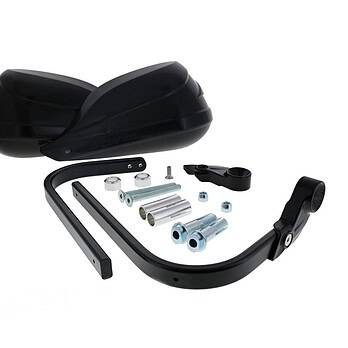 BARKBUSTERS STORM HANDGUARD – SINGLE POINT BAR END MOUNT FOR HOLLOW HANDLEBARS – BLACK